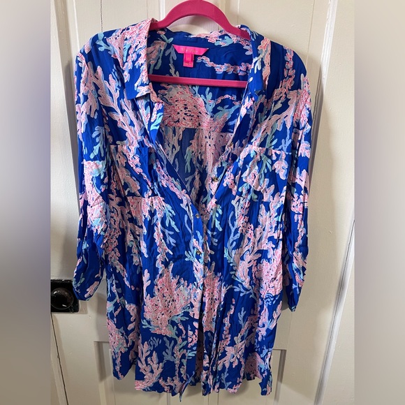 Lilly Pulitzer Other - Lilly Pulitzer Natalie swim coverup shirt XL